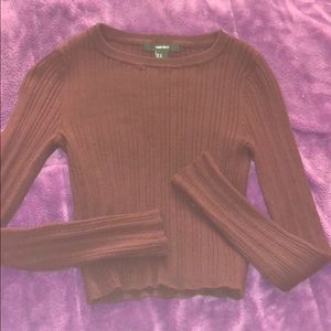 “Forever 21” maroon Cropped sweater